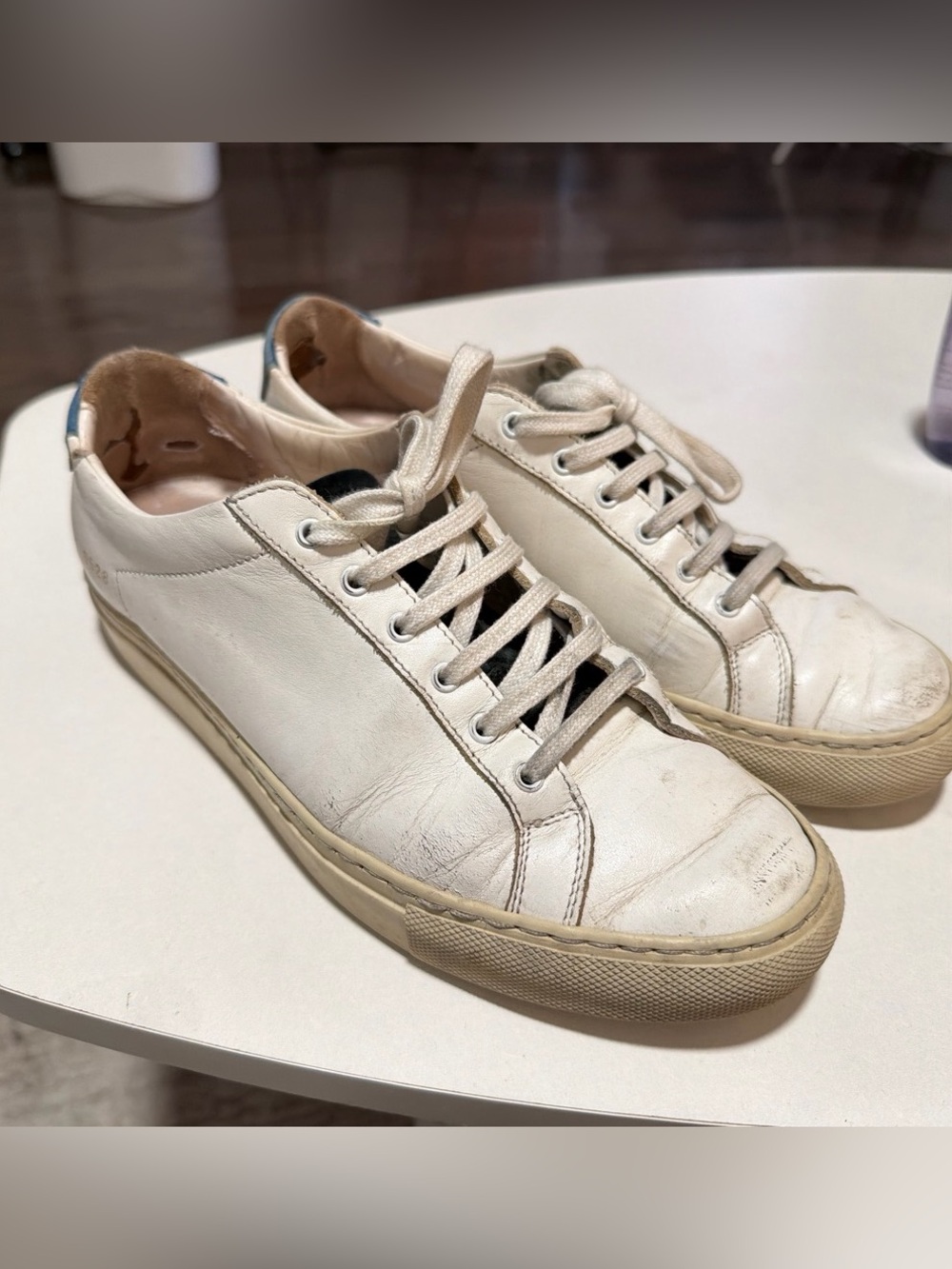 Common Projects White Leather Low-Top Sneakers